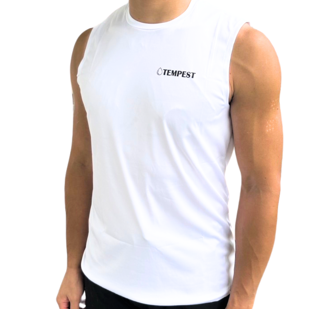 アウトレット Sleeveless Shirt tight fit【WHITE】
